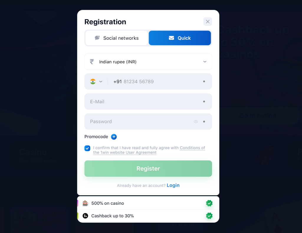 1Win Registration and Login to play aviatrix